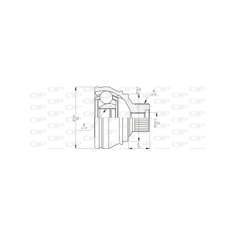 Embout de cardan avant (kit de réparation) OPEN PARTS CVJ5710.10