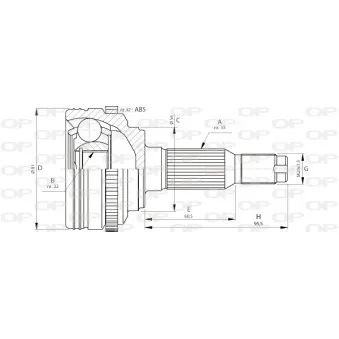 Embout de cardan avant (kit de réparation) OPEN PARTS CVJ5711.10