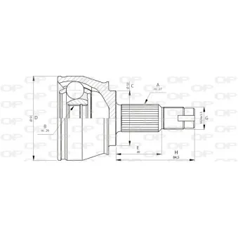 Embout de cardan avant (kit de réparation) OPEN PARTS CVJ5712.10
