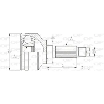 Embout de cardan avant (kit de réparation) OPEN PARTS CVJ5714.10