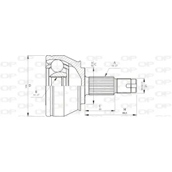 Embout de cardan avant (kit de réparation) OPEN PARTS CVJ5715.10