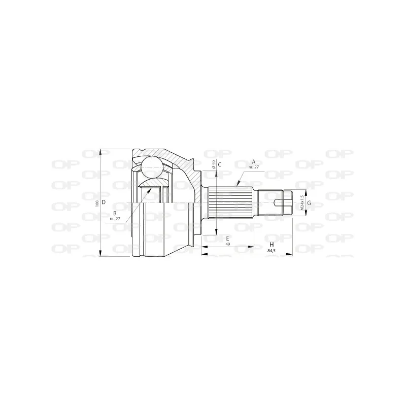 Embout de cardan avant (kit de réparation) OPEN PARTS CVJ5715.10