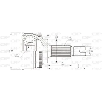 Embout de cardan avant (kit de réparation) OPEN PARTS CVJ5717.10