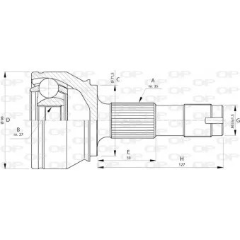 Embout de cardan avant (kit de réparation) OPEN PARTS CVJ5718.10