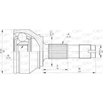 Embout de cardan avant (kit de réparation) OPEN PARTS CVJ5719.10