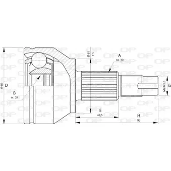 Embout de cardan avant (kit de réparation) OPEN PARTS CVJ5720.10
