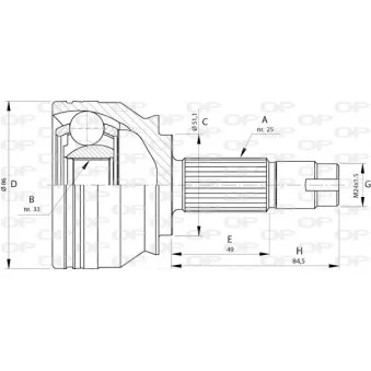 Embout de cardan avant (kit de réparation) OPEN PARTS CVJ5721.10