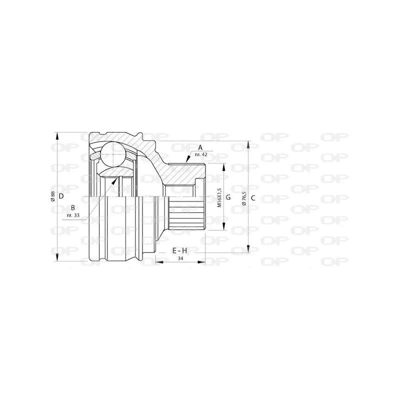 Embout de cardan avant (kit de réparation) OPEN PARTS CVJ5723.10