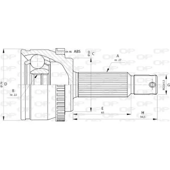 Embout de cardan avant (kit de réparation) OPEN PARTS CVJ5725.10