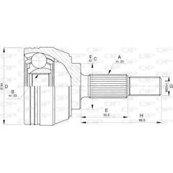 Embout de cardan avant (kit de réparation) OPEN PARTS CVJ5727.10