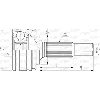 Embout de cardan avant (kit de réparation) OPEN PARTS CVJ5730.10