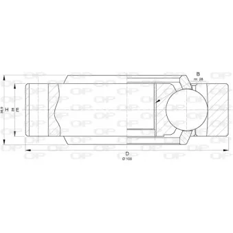 Embout de cardan avant (kit de réparation) OPEN PARTS CVJ5734.20
