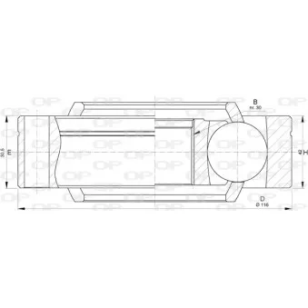 Embout de cardan avant (kit de réparation) OPEN PARTS CVJ5735.20