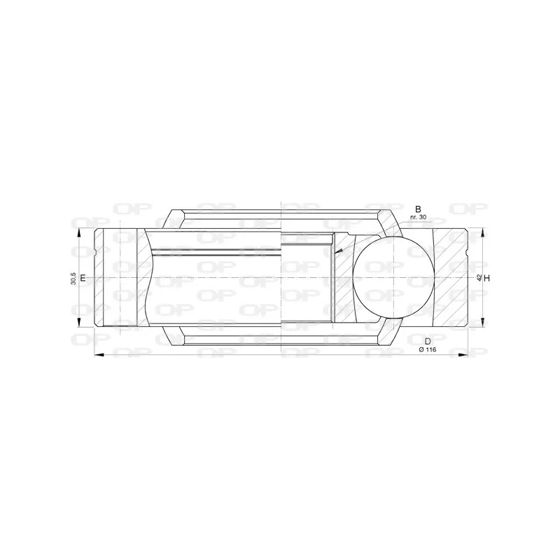 Embout de cardan avant (kit de réparation) OPEN PARTS CVJ5735.20