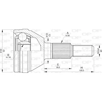 Embout de cardan avant (kit de réparation) OPEN PARTS