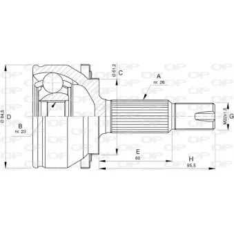 Embout de cardan avant (kit de réparation) OPEN PARTS CVJ5739.10