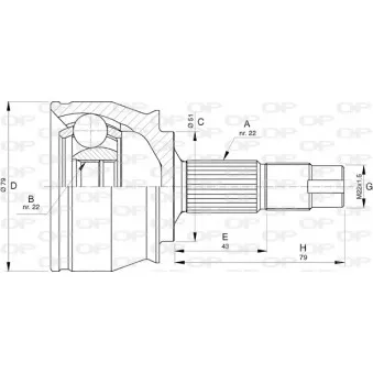 Embout de cardan avant (kit de réparation) OPEN PARTS CVJ5742.10