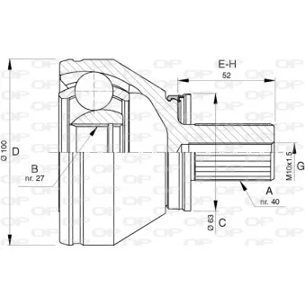 Embout de cardan avant (kit de réparation) OPEN PARTS CVJ5744.10