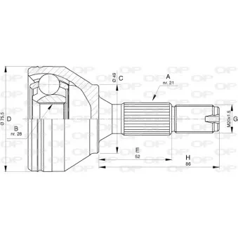 Embout de cardan avant (kit de réparation) OPEN PARTS CVJ5745.10