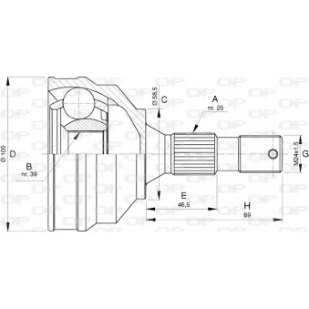 Embout de cardan avant (kit de réparation) OPEN PARTS CVJ5747.10
