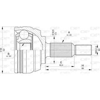 Embout de cardan avant (kit de réparation) OPEN PARTS CVJ5749.10