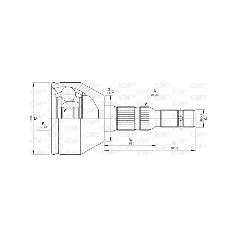 Embout de cardan avant (kit de réparation) OPEN PARTS CVJ5750.10