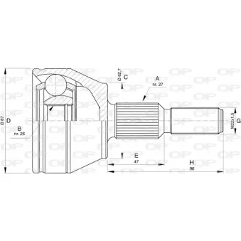 Embout de cardan avant (kit de réparation) OPEN PARTS CVJ5751.10