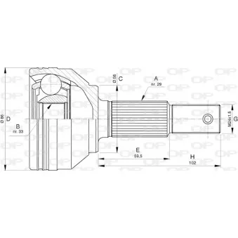 Embout de cardan avant (kit de réparation) OPEN PARTS CVJ5755.10