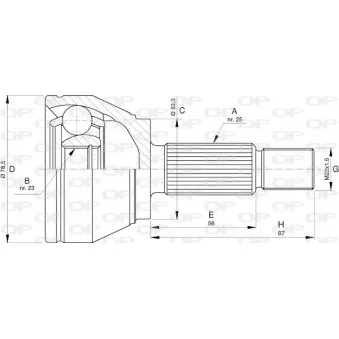 Embout de cardan avant (kit de réparation) OPEN PARTS CVJ5757.10
