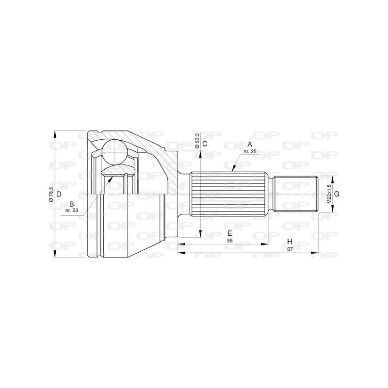 Embout de cardan avant (kit de réparation) OPEN PARTS CVJ5757.10