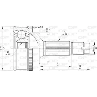 Embout de cardan avant (kit de réparation) OPEN PARTS CVJ5759.10