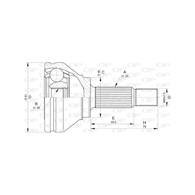 Embout de cardan avant (kit de réparation) OPEN PARTS CVJ5760.10