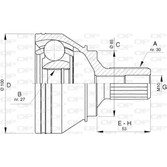 Embout de cardan avant (kit de réparation) OPEN PARTS CVJ5761.10