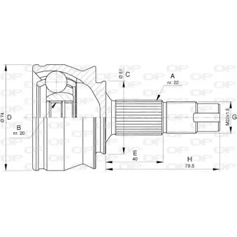 Embout de cardan avant (kit de réparation) OPEN PARTS CVJ5762.10