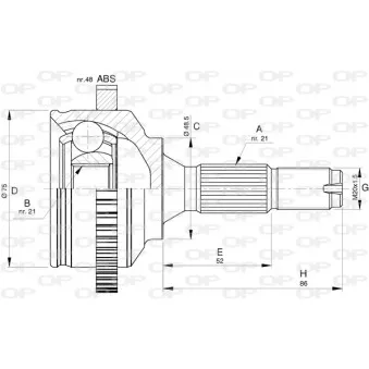 Embout de cardan avant (kit de réparation) OPEN PARTS CVJ5764.10