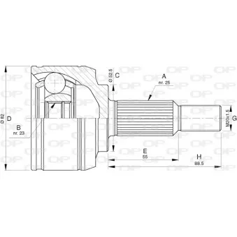 Embout de cardan avant (kit de réparation) OPEN PARTS CVJ5765.10