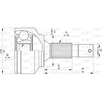 Embout de cardan avant (kit de réparation) OPEN PARTS CVJ5767.10