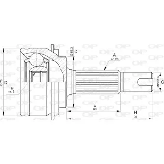 Embout de cardan avant (kit de réparation) OPEN PARTS CVJ5771.10