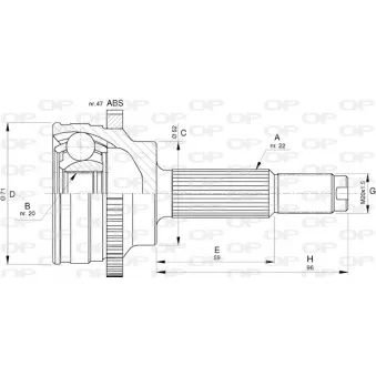 Embout de cardan avant (kit de réparation) OPEN PARTS