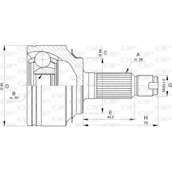 Embout de cardan avant (kit de réparation) OPEN PARTS CVJ5774.10