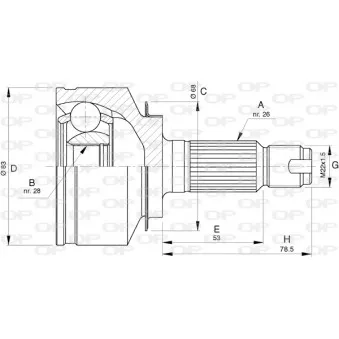 Embout de cardan avant (kit de réparation) OPEN PARTS CVJ5776.10