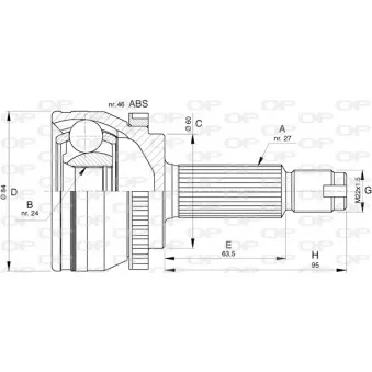 Embout de cardan avant (kit de réparation) OPEN PARTS CVJ5777.10