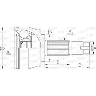 Embout de cardan avant (kit de réparation) OPEN PARTS CVJ5778.10