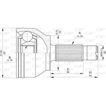 Embout de cardan avant (kit de réparation) OPEN PARTS CVJ5781.10