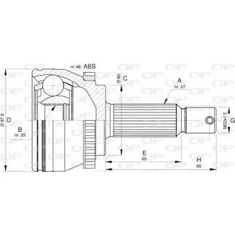 Embout de cardan avant (kit de réparation) OPEN PARTS CVJ5786.10