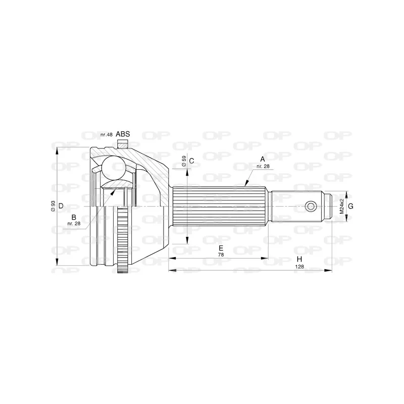 Embout de cardan avant (kit de réparation) OPEN PARTS CVJ5790.10