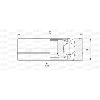 Embout de cardan avant (kit de réparation) OPEN PARTS CVJ5796.20