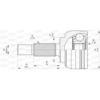 Embout de cardan avant (kit de réparation) OPEN PARTS CVJ5798.10
