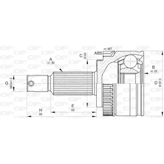 Embout de cardan avant (kit de réparation) OPEN PARTS