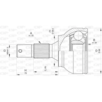 Embout de cardan avant (kit de réparation) OPEN PARTS CVJ5802.10